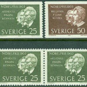 Sverige – F  553-554 Nobelpristagare 1903, 4 kpl **