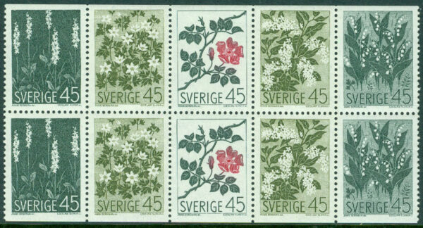 Sverige - F  626-630 HBL Vildblommor, HBL kpl **