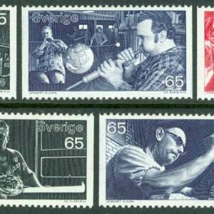 Sverige – F  763-767 Svenskt glas, 5 kpl **