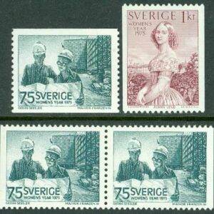 Sverige – F  909-910 Internationella kvinnoåret 1975, serie 4 kpl **