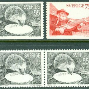 Sverige – F  940-941 v2 Igelkott – Spelman med nyckelharpa, 4 kpl **