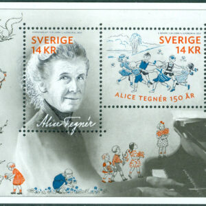 Sverige – F 3027-3028 (BL 42) Alice Tegnér 150 år, block kpl **