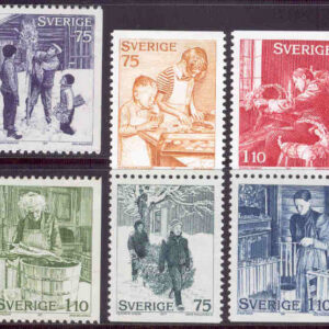 Sverige – F 1021-1026 Julförberedelser, 6 kpl **