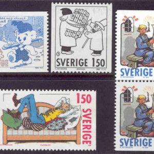 Sverige – F 1141-1144 Svenska serier, 5 kpl **