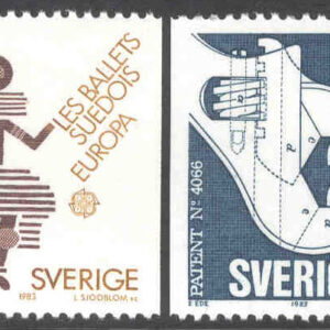 Sverige – F 1254-1255 Europa CEPT 1983, Mänskliga storverk 2 kpl **