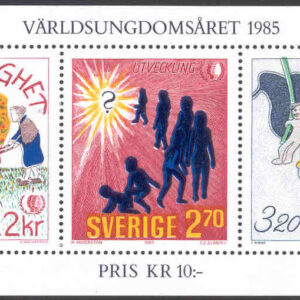 Sverige – F 1366-1368 (BL 11) Världsungdomsåret, block kpl **