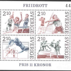 Sverige – F 1420-1423 (Bl 12) Friidrott block kpl**