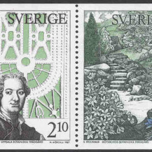 Sverige – F 1470-1473 (HBL) Botaniska trädgårdar, 4-strip kpl **