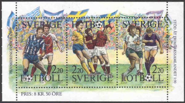 Sverige - F 1522-1524 (HBL) Fotboll, block kpl**