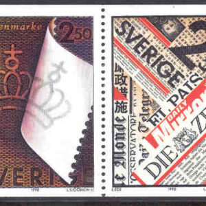 Sverige – F 1636-1639 (HBL) Massa och papper, 4-strip kpl**