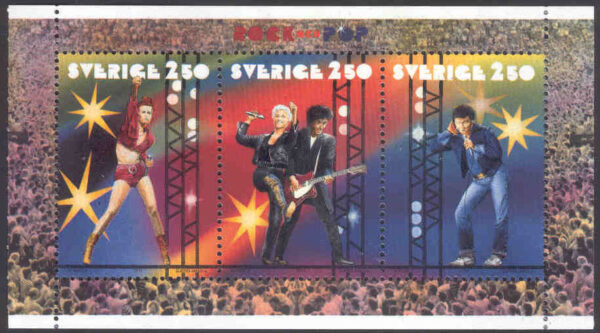 Sverige - F 1702-1704 (HBL) Rock & Pop, block kpl **