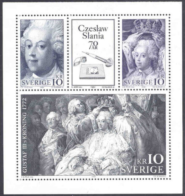 Sverige - F 1705-1707 (HBL) Czeslaw Slania, block kpl**