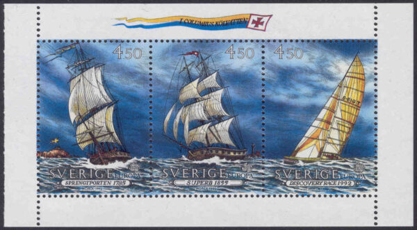 Sverige - F 1729-1731 HBL 425 Europa CEPT 1992, Båtar i Columbus kölvatten, 3 kpl **