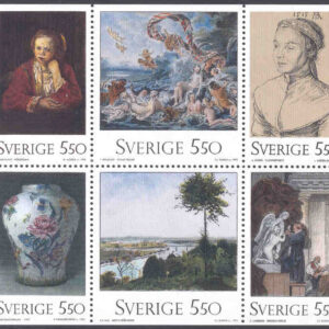 Sverige – F 1749-1754 (HBL) Nationalmuseum 200 år, 6-block kpl **