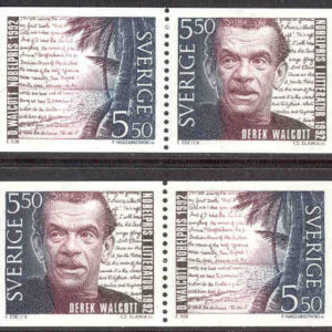 Sverige – F 1769-1770 Nobelpristagare Litteratur, Derek Walcott, 2 par kpl **