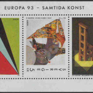 Sverige – F 1795-1797 (HBL) Europa CEPT 1993, samtida konst, block kpl **