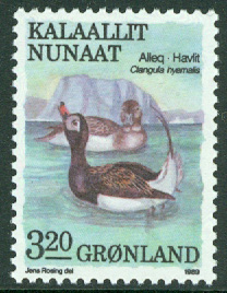 Grönland – F  191 Fåglar III, alfåglar, 3.20 kr **