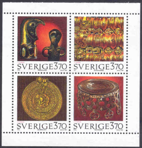 Sverige - F 1924-1927 (HBL) Forntida skatter, 4-block kpl **