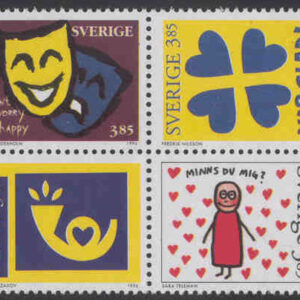 Sverige – F 1968-1971 (HBL) Hälsningsfrimärken V, 4-block kpl **