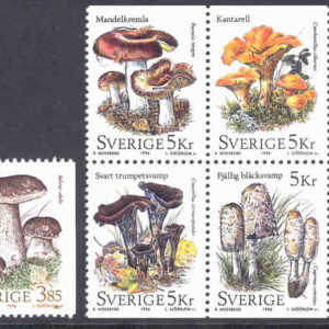 Sverige – F 1972-1976 Svampar, 5 kpl **