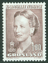 Grönland – F  202 Drottning Margrethe, typ IV, 1.00 kr **