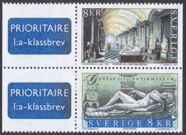Sverige - F 2034-2035 (HBL) Gustav III:s antikmuseum, 2 kpl **