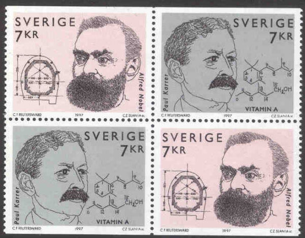 Sverige - F 2042-2043 (HBL) Nobel, 4-block kpl **