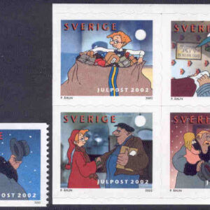 Sverige – F 2339-2343 Julpost – Inrikes julpost, 5 kpl **