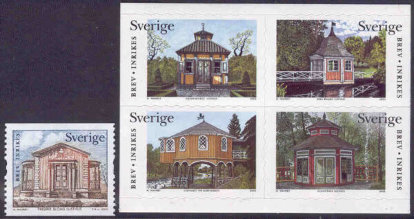 Sverige - F 2372-2376 Våra Lusthus, 5 kpl **