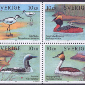 Sverige – F 2388-2391 Strand och sjöfåglar, 4-block kpl **