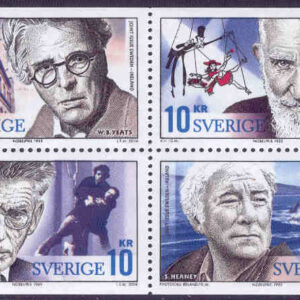 Sverige – F 2439-2442 Nobelpristagare – Litteratur, 4-block kpl **