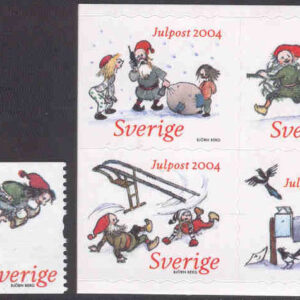Sverige – F 2455-2459 Julpost – Inrikes julpost, 5 kpl **