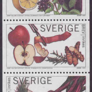 Sverige – F 2476-2478 Europa 2005 – Matglädje med Tina, 3-strip kpl **