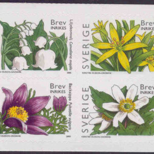 Sverige – F 2479-2482 Vårtecken, blommor, 4-block kpl **