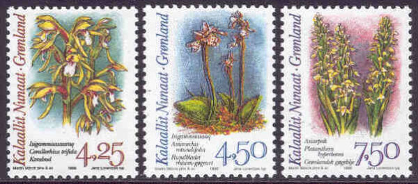 Grönland - F  284-286 Arktiska orkidéer II, 3 kpl**