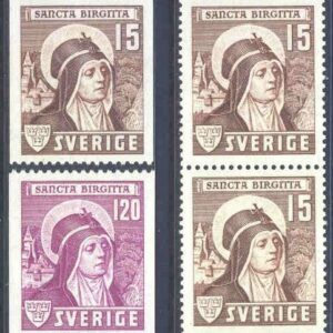 Sverige – F  335-336 Sancta Birgitta 4 kpl **
