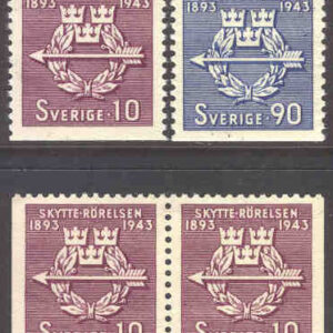 Sverige – F  347-348 Skytterörelsen 50 år, 4 kpl **