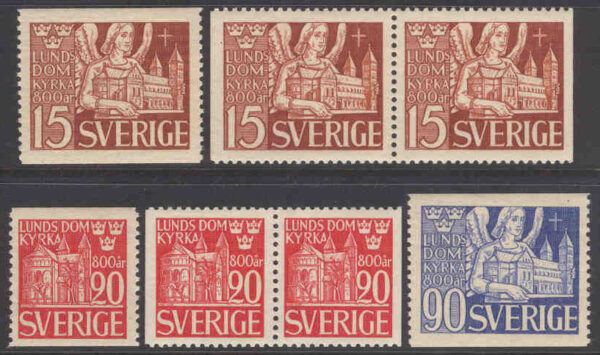 Sverige - F  365-367 Lunds domkyrka 800 år, 7 kpl **