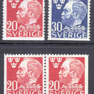 Sverige – F  372-373 Alfred Nobel 4 kpl **