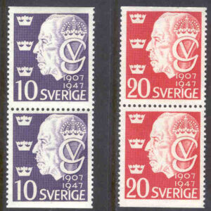 Sverige – F  376-378 Gustav V:s 40-årsjubileum som regent, 7 kpl **