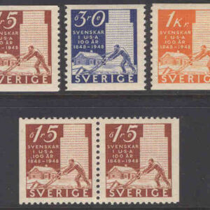 Sverige – F  379-381 Pionjärjubiléet 5 kpl **