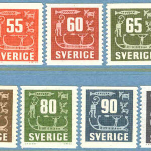 Sverige – F  458-466 Hällristningar, 9 kpl **