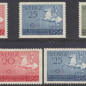 Sverige – F  478-480 Sport – Ryttarolympiaden i Stockholm 1956, 7 kpl **