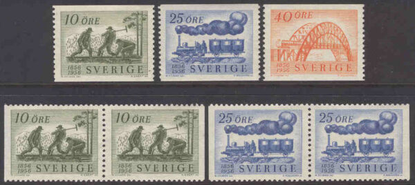 Sverige - F  483-485 Sveriges järnvägar 100 år, 7 kpl **