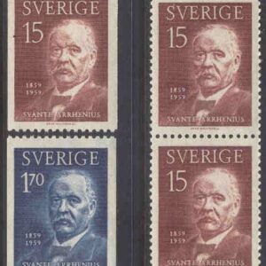Sverige – F  507-508 Svante Arrhenius 4 kpl **