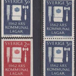 Sverige – F  534-535 Kommunallagarna 100 år 4 kpl **