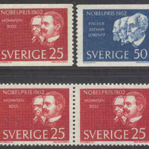 Sverige – F  540-541 Nobelpristagare 1902 4 kpl **