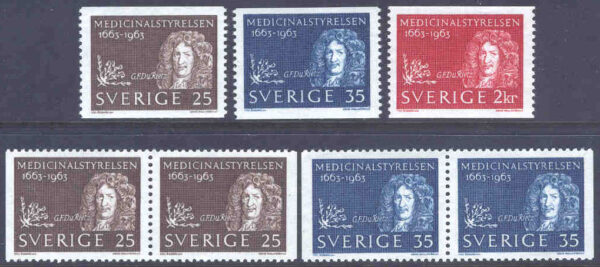 Sverige - F  548-550 Medicinalstyrelsen 300 år 7 kpl **