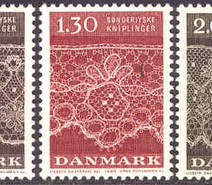 Danmark – F  740-742 Knyppelmotiv, 3 kpl **