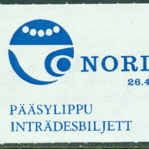 Finland – F  766 Frimärksutställningen Nordia 1975, 1 kpl ** + inträdesbiljett